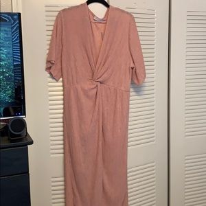 Midi faux wrap dress